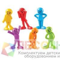 LER3368 Развивающая игрушка "Фигурки Эмоциональные Человечки"  (54 элемента с карточками)