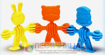 Конструктор-сцепка обучающий «Забавные человечки», 34 детали