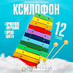 Ксилофон, 12 тонов + 2 палочки