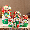 Матрешка "Весенний букет", 7 кукольная, 21см