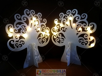 Театральная декорация "Дерево резное" белая серия