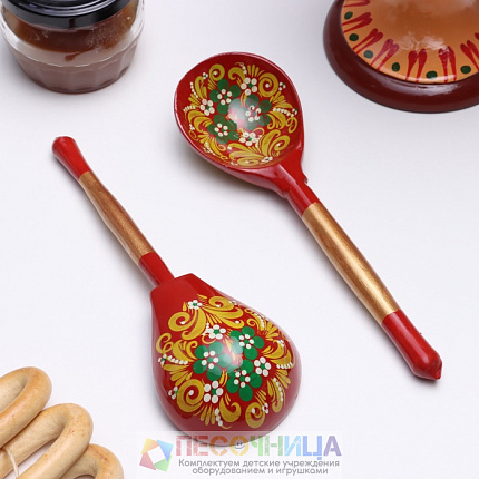 Ложка деревянная «Краснушка», столовая, 19*6 см