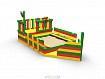 Песочница  SandBox Лодочка ,цветная(сосна)