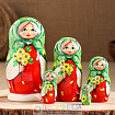 Матрешка  "Подсолнухи", 5 кукольная, 16-18 см