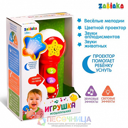 Музыкальная игрушка «Микрофон», световые и звуковые эффекты