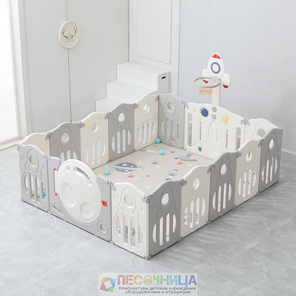 Манеж UNIX Kids SUPREME Space 200x240 Grey