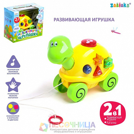 Музыкальная игрушка «Музыкальная черепашка», звук, свет, цвета МИКС