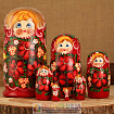 Матрёшка 7-ми кукольная "Лара"  , 23-25см, ручная роспись.