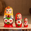 Матрешка "Ромашка с руками" 11см, 3 кукольная, ручная роспись