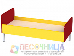 Кровать детская  на металлических ножках (Цветной ЛДСП)1,4м 