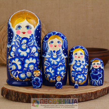 Матрешка "Гжель", 7 кукольная