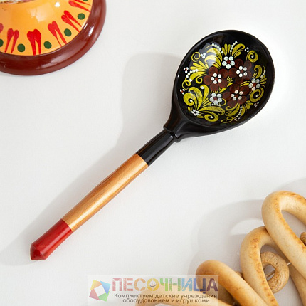 Ложка деревянная  с росписью, 19*6 см