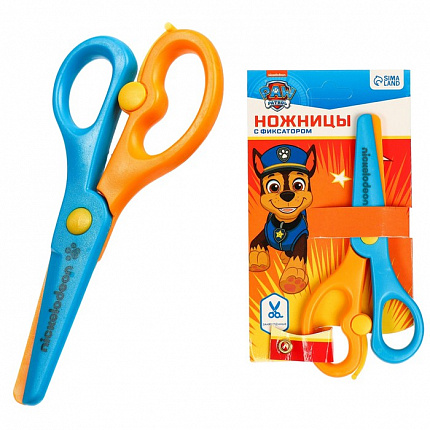 Ножницы детские 13 см, пластиковые двухцветные ручки, Paw Patrol, МИКС