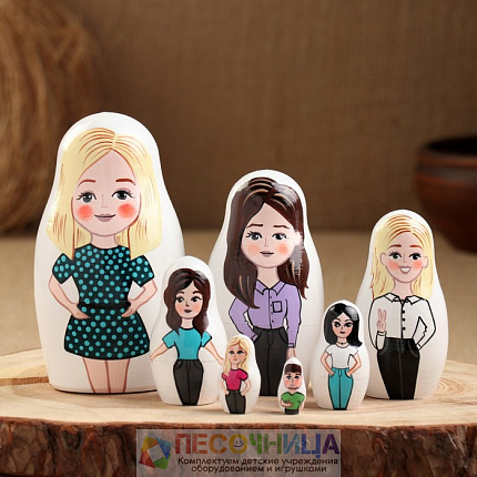 Матрёшка "Офисная", 7 кукольная, 13,5х7х7 см
