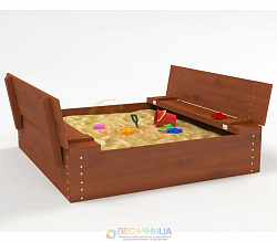 Песочница с крышкой  SandBox (40мм)1.2*1.2,пропитка(сосна)