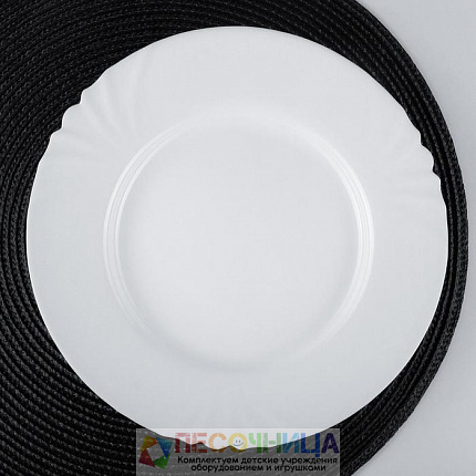 Тарелка плоская Luminarc Cadix, d=25 см, стеклокерамика, белая