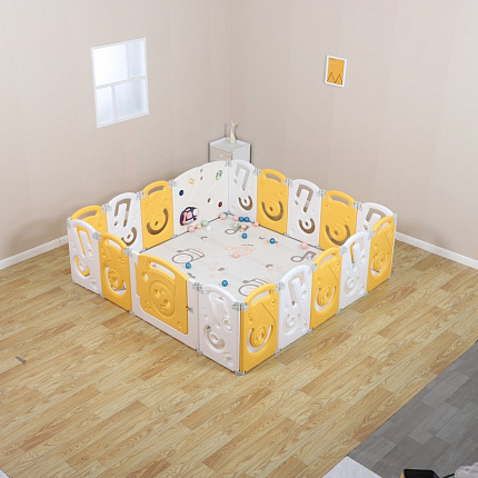 Манеж UNIX Kids SUPREME Music 200x200 Yellow