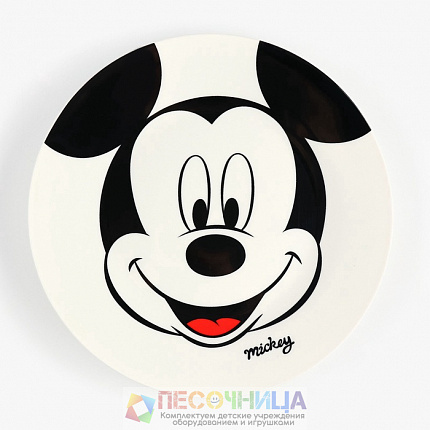 Тарелка плоская детская «Mickey», 20 см, керамика, Микки Маус
