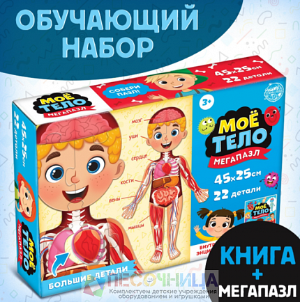 Набор «Моё тело», мегапазл с обучающей книгой