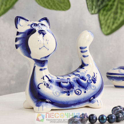 Народные промыслы. "Кот Пряник",  гжель