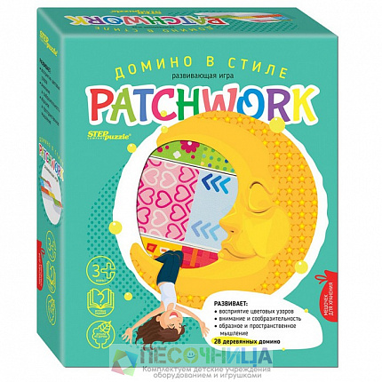 Развивающая игра из дерева «Домино в стиле patchwork»