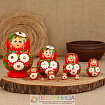 Матрешка "Божья коровка", красная, 10 кукольная