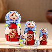 Матрешка  "Крендель", 5 кукольная, 10-11 см