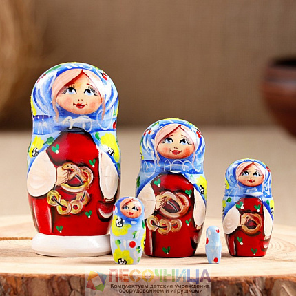 Матрешка  "Крендель", 5 кукольная, 10-11 см