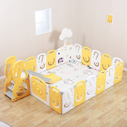 Манеж UNIX Kids SUPREME Music 200x240 Yellow